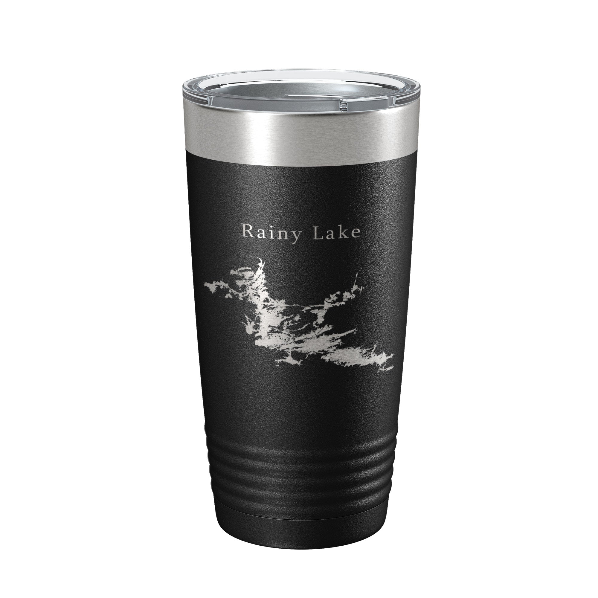 Rainy Lake Map Tumbler Travel Mug Insulated Laser Engraved Coffee Cup Minnesota 20 oz